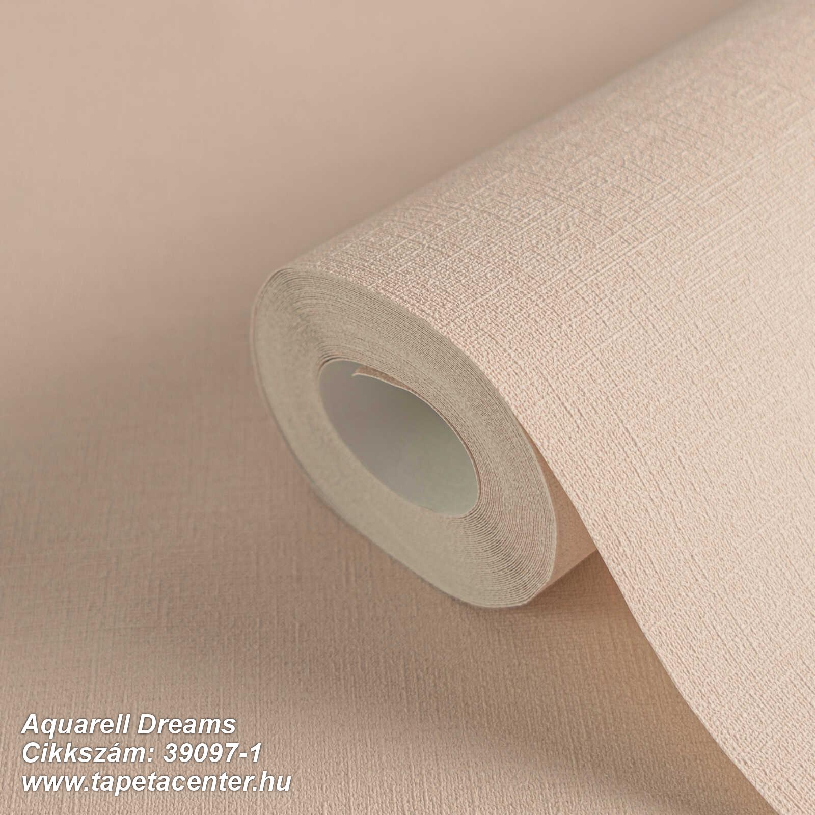 Egyszínű,textil hatású,bézs-drapp,illesztés mentes,súrolható,vlies tapéta 